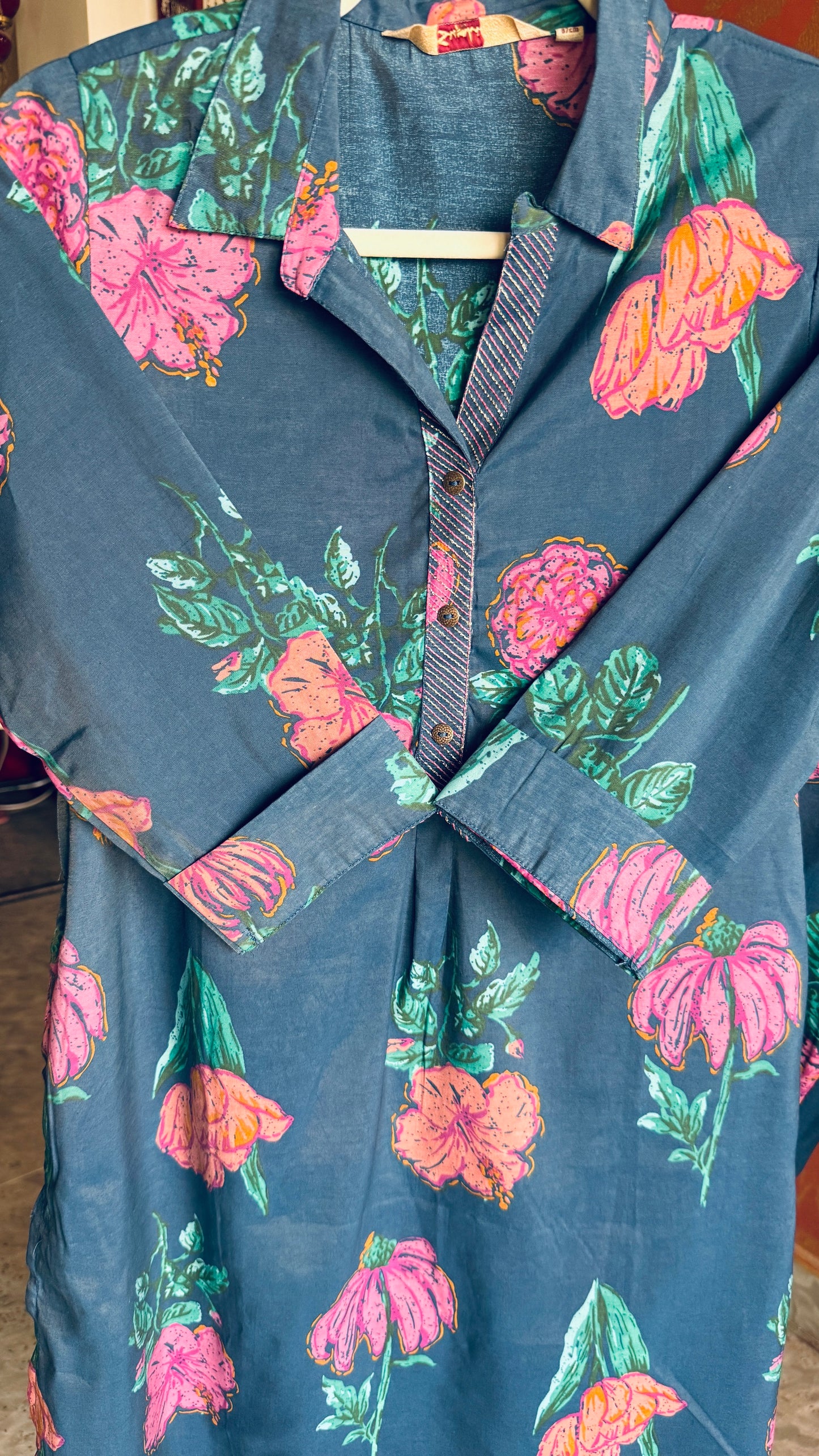 Floral Printed Blue Co-Ord Set